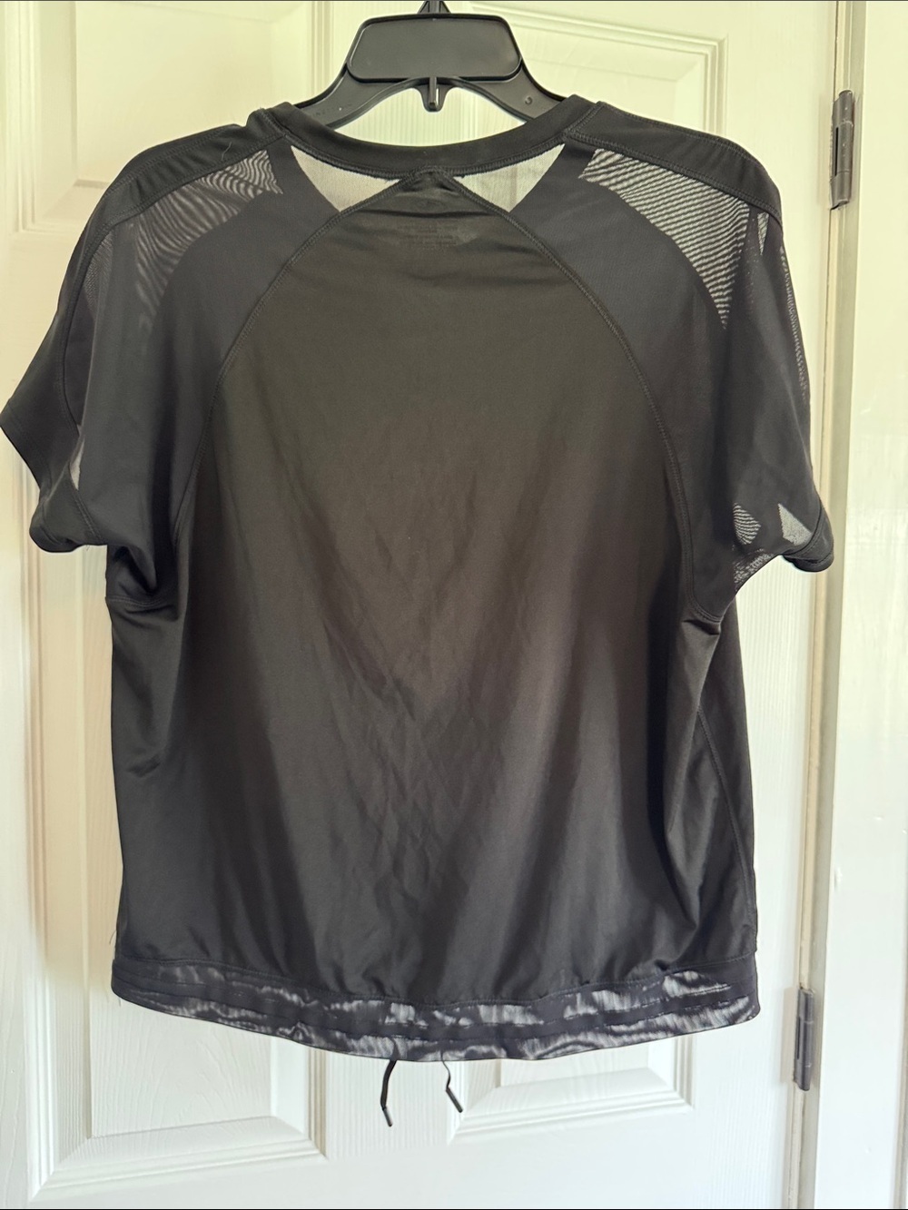 Athletic Works Black Mesh-Trim Short Sleeve Top - Picture 6 of 8